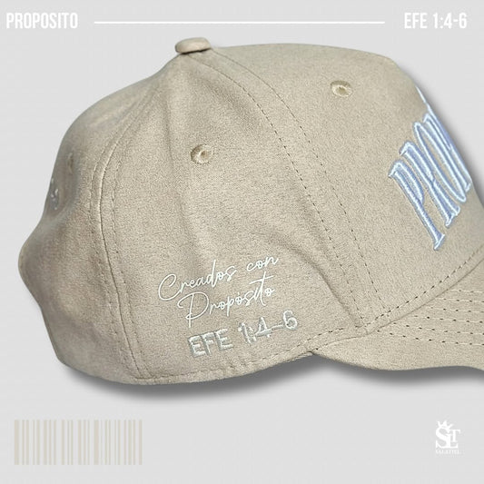 GORRA PROPÓSITO BEIGE