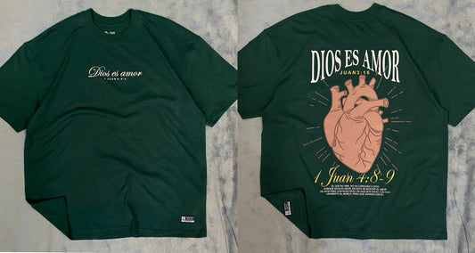 Tshit Oversize / Dios es Amor - Verde